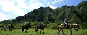 horseback riding in oahu at kualoa ranch hawaii